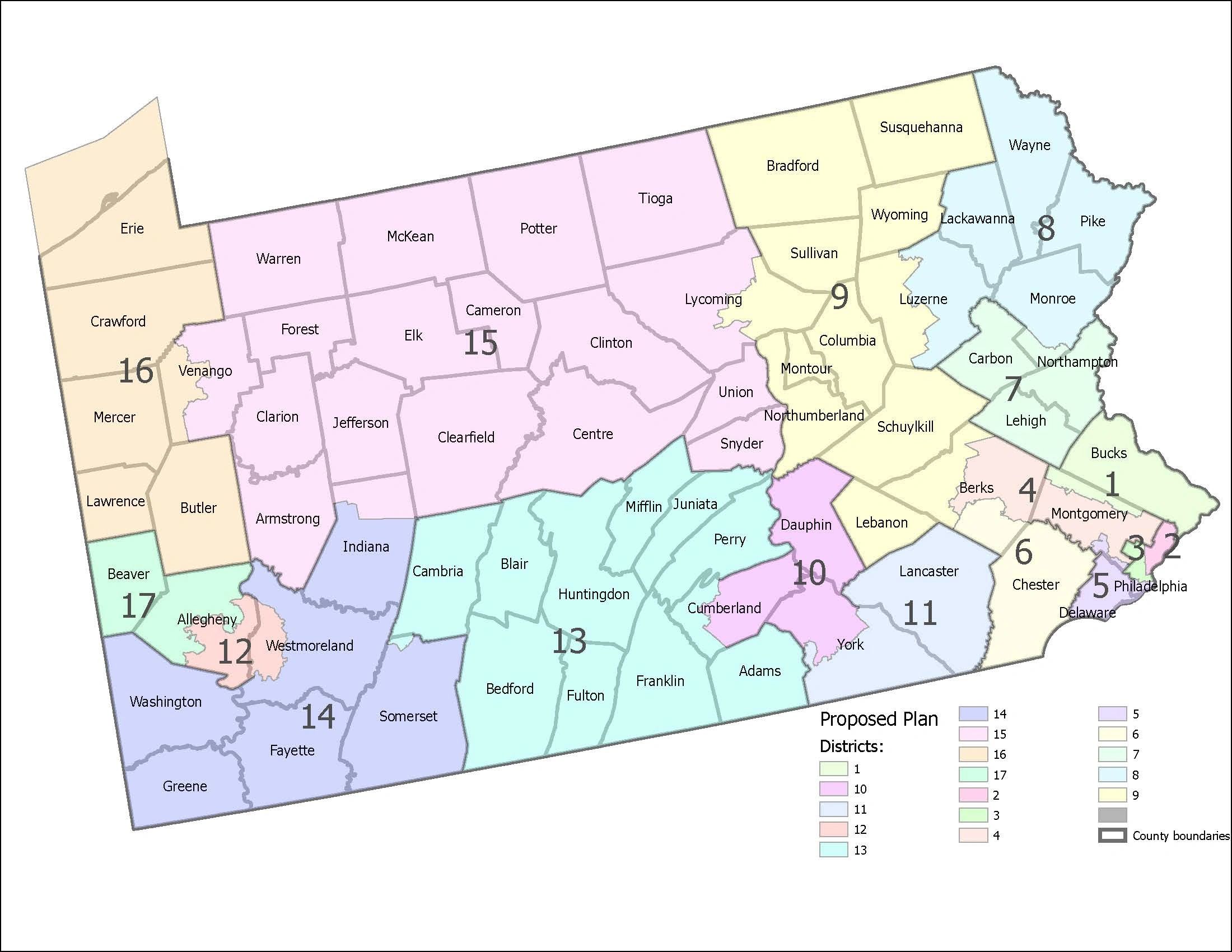 Pennsylvania Congressional District Map